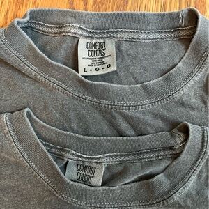 Two Comfort colors garment dye shirts “pepper”